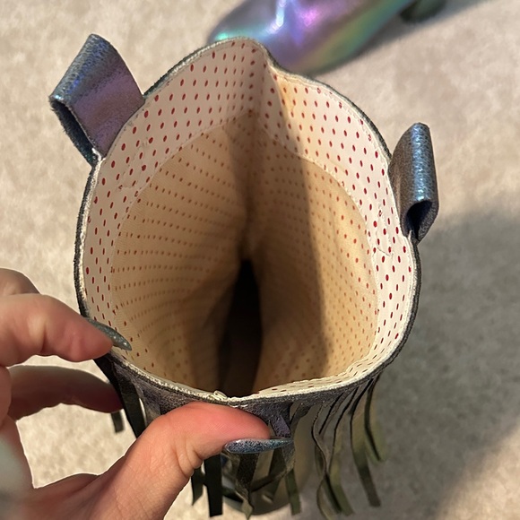 Shimmering Fringe Heeled Boots - Picture 3 of 8